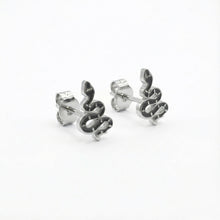 Cargar imagen en el visor de la galería, Aretes Acero Snake Moving Gold And Silver