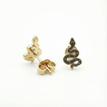 Cargar imagen en el visor de la galería, Aretes Acero Snake Moving Gold And Silver