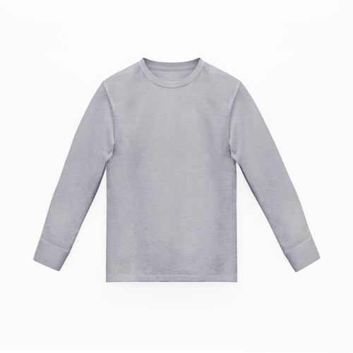 Camiseta Basica Premium Manga Larga Gray