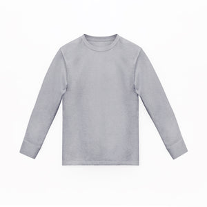 Camiseta Basica Premium Manga Larga Gray