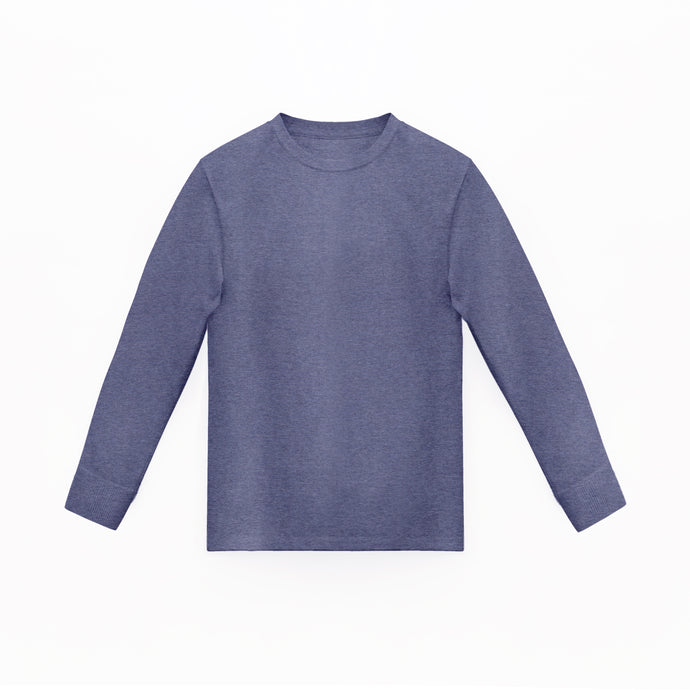 Camiseta Basica Premium Manga Larga Denim