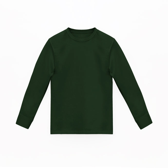 Camiseta Basica Premium Manga Larga Dark Green