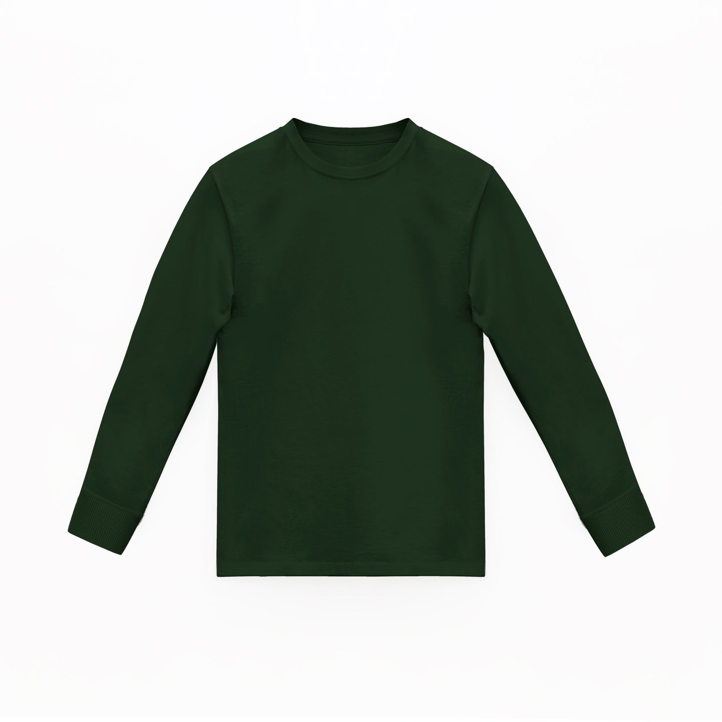 Camiseta Basica Premium Manga Larga Dark Green