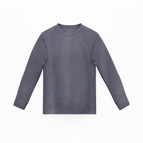 Camiseta Basica Premium Manga Larga Oxford