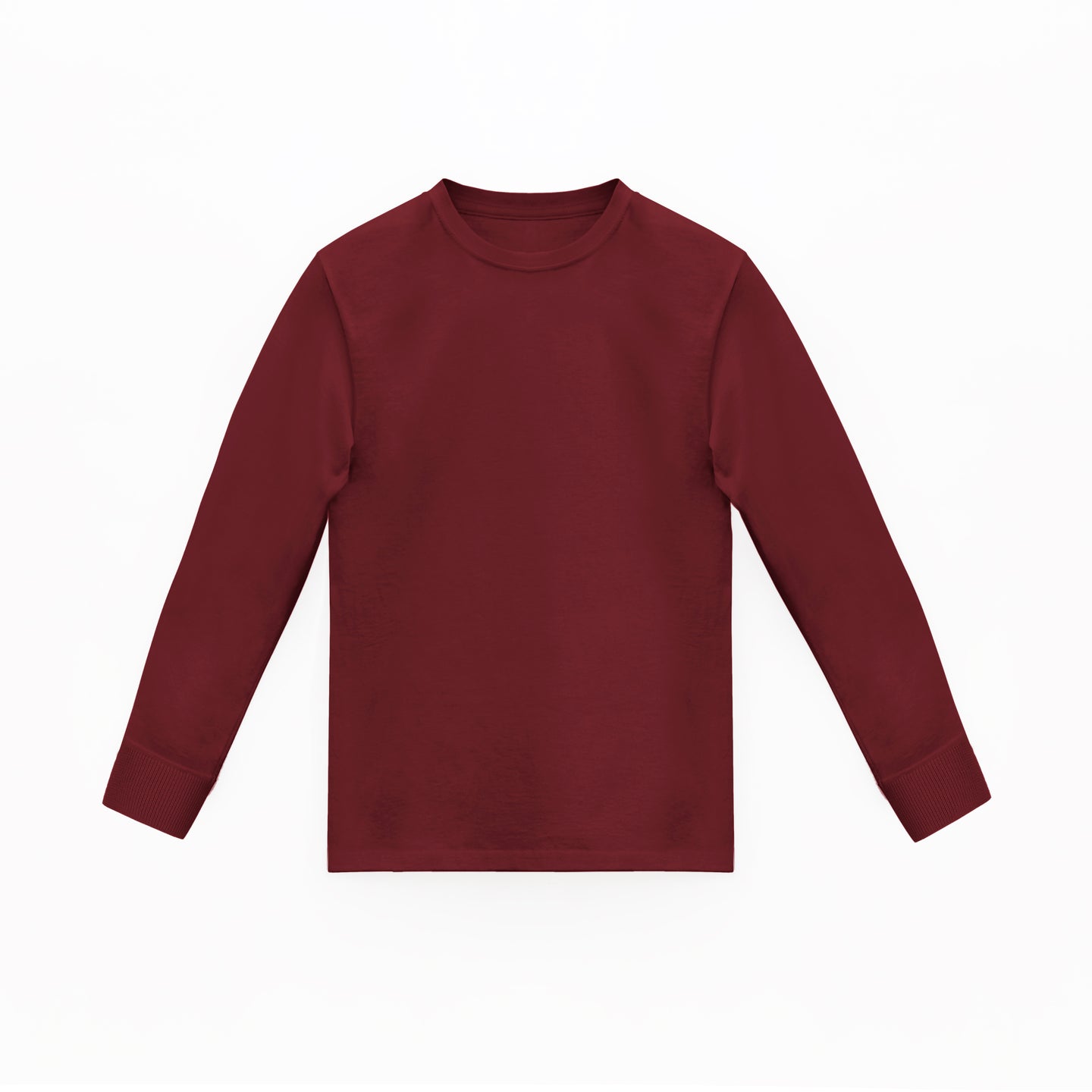 Camiseta Basica Premium Manga Larga  Dark Ruby