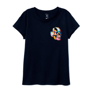 CAMISETA MUJER  ILLICIT DARKNESS SKULL COLORS OIL