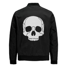 Cargar imagen en el visor de la galería, Bomber Jacket White Leather Skull