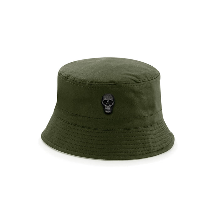 BUCKET HAT SOLID COLOR METALLIC SKULL