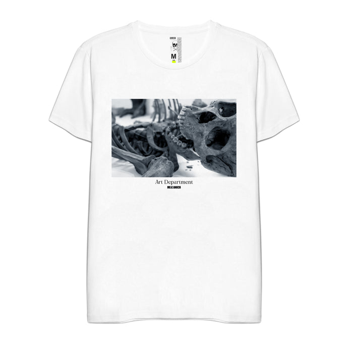 Camiseta Hombre Blanca Skull Cigarette