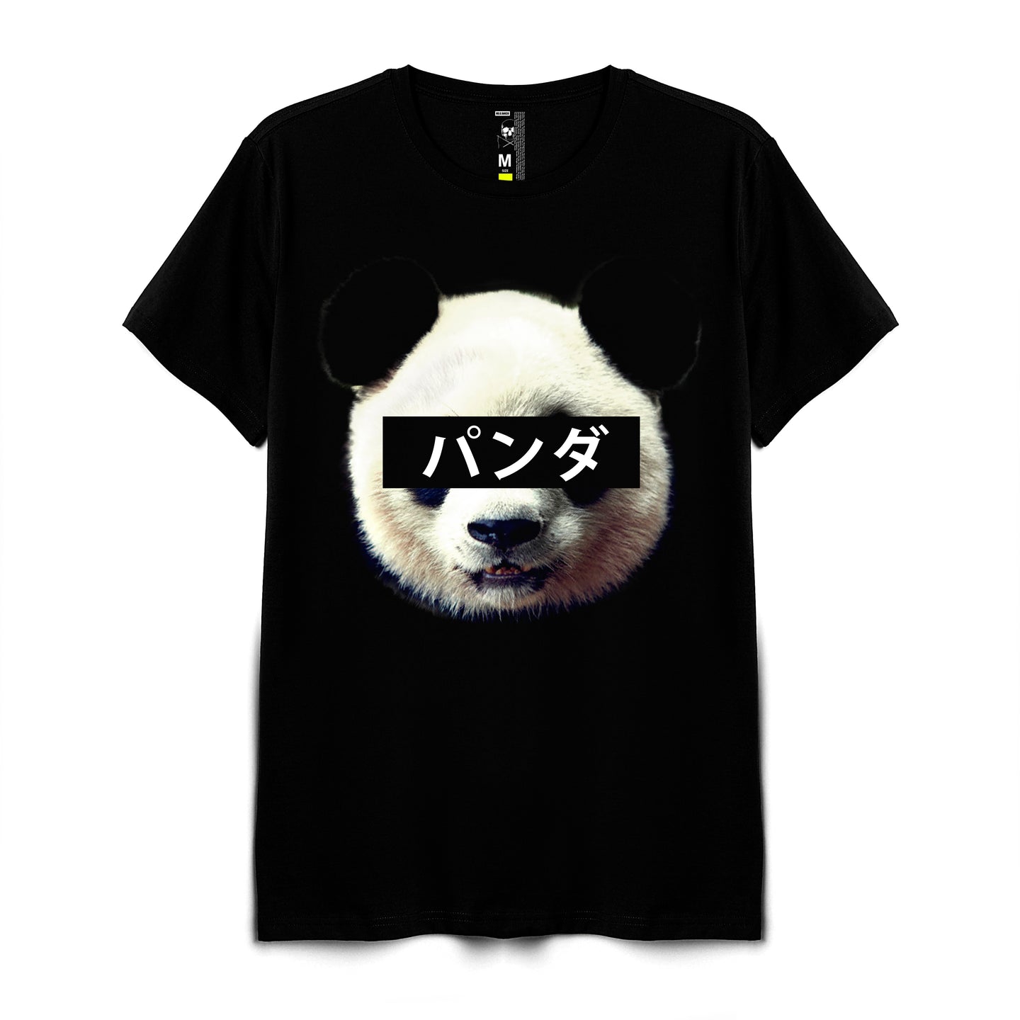 CAMISETA HOMBRE NEGRA PANDA LETTERS
