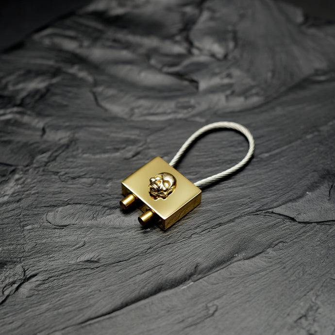 Llavero Metallic Skull Gold