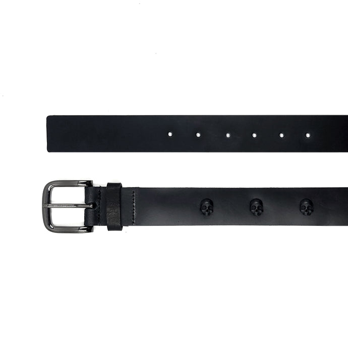 CINTURON CUERO SINGLE SKULL LINE