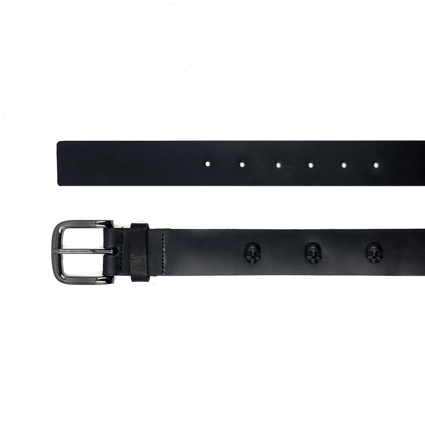 CINTURON CUERO SINGLE SKULL LINE