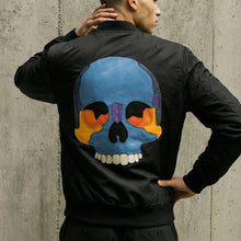 Cargar imagen en el visor de la galería, Chamarra Bomber Skull Leather Patch