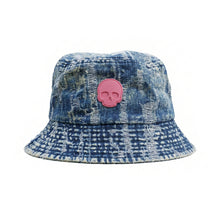 Cargar imagen en el visor de la galería, GORRO Bucket Denim Ripped Skull