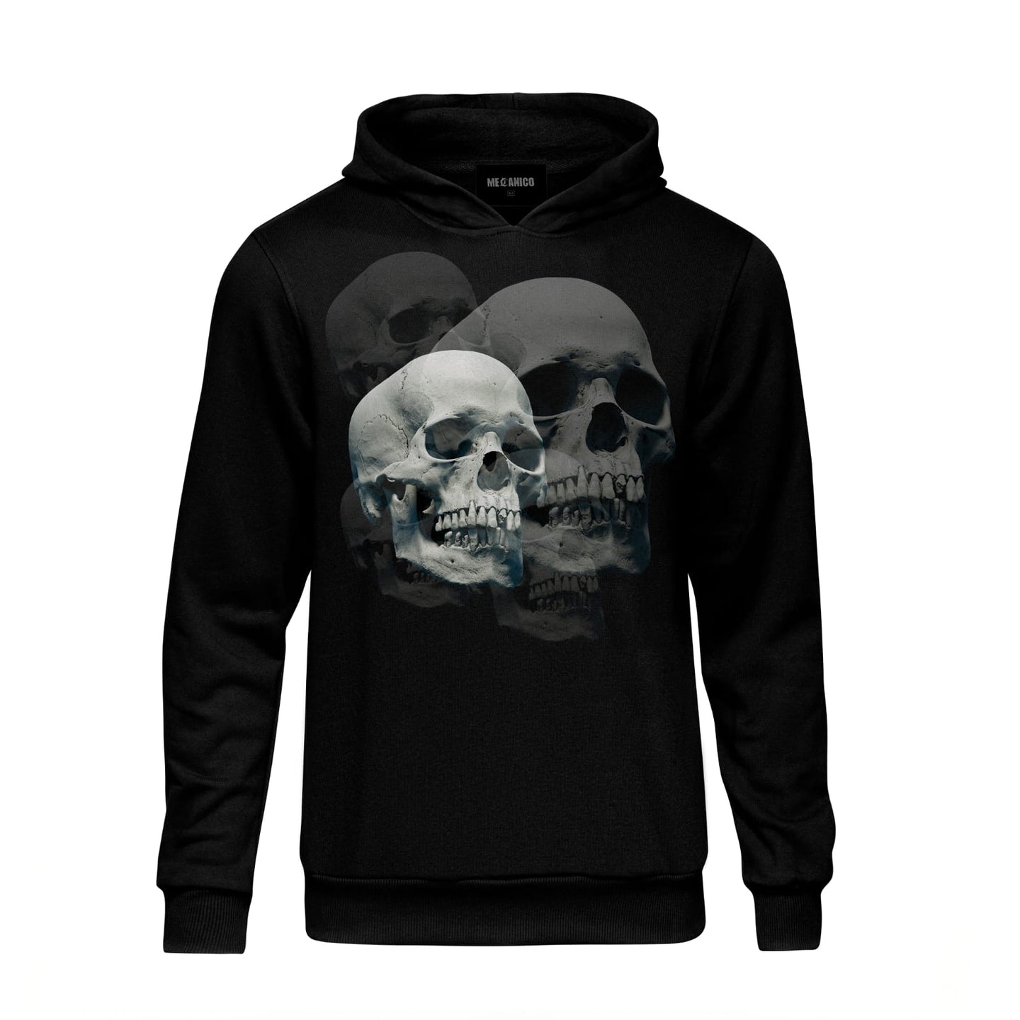 SUDADERA NEGRA SKULL DIMENSION
