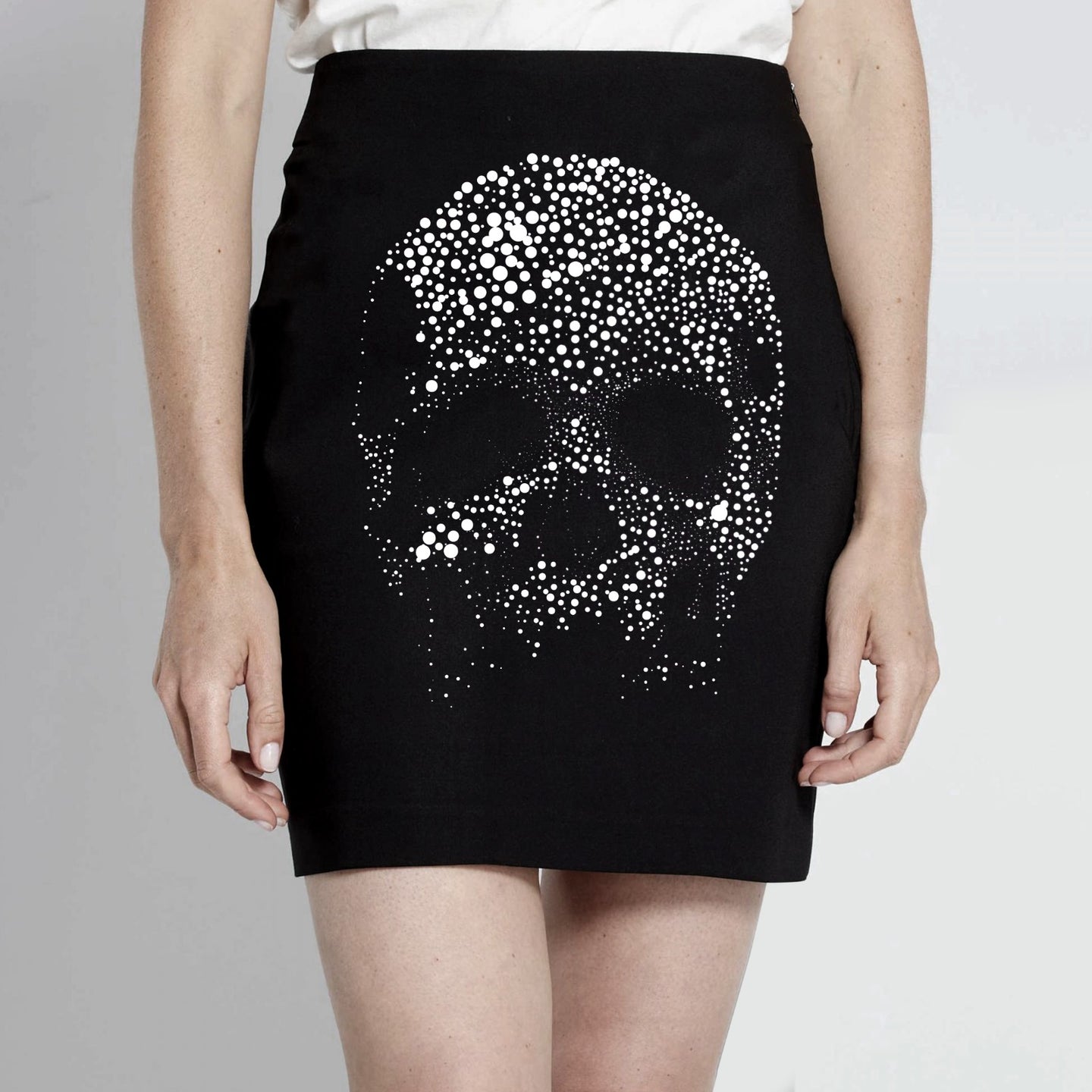 FALDA BLACK SKULL STARS