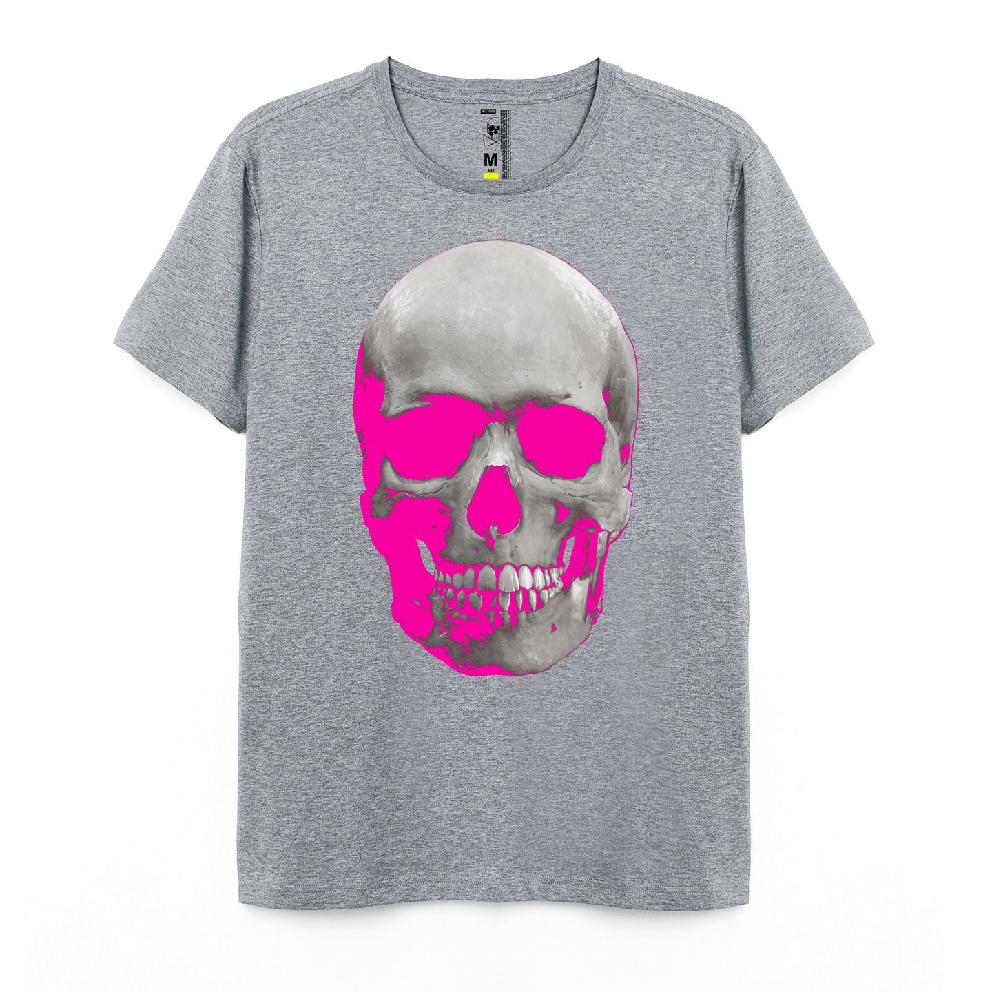 CAMISETA HOMBRE GREY PINK SKULL