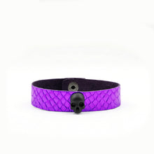 Cargar imagen en el visor de la galería, Pulsera Cuero Skull Mini Colors