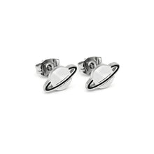 Cargar imagen en el visor de la galería, Set Aretes Acero Saturn