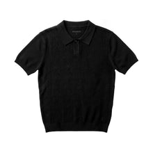 Cargar imagen en el visor de la galería, Polo Textured Knit Jet Black