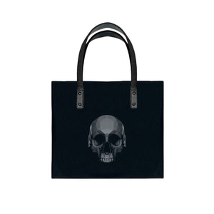 BOLSA TOTE LONETA BLACK SKULL PRINT LEATHER DETAILS