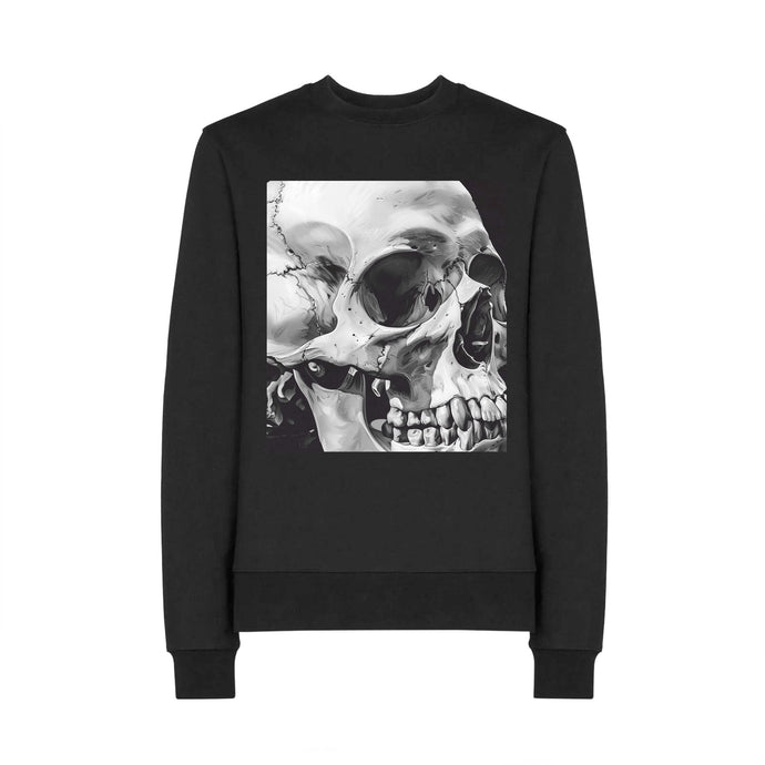 Sueter oxford Side Skull White Print