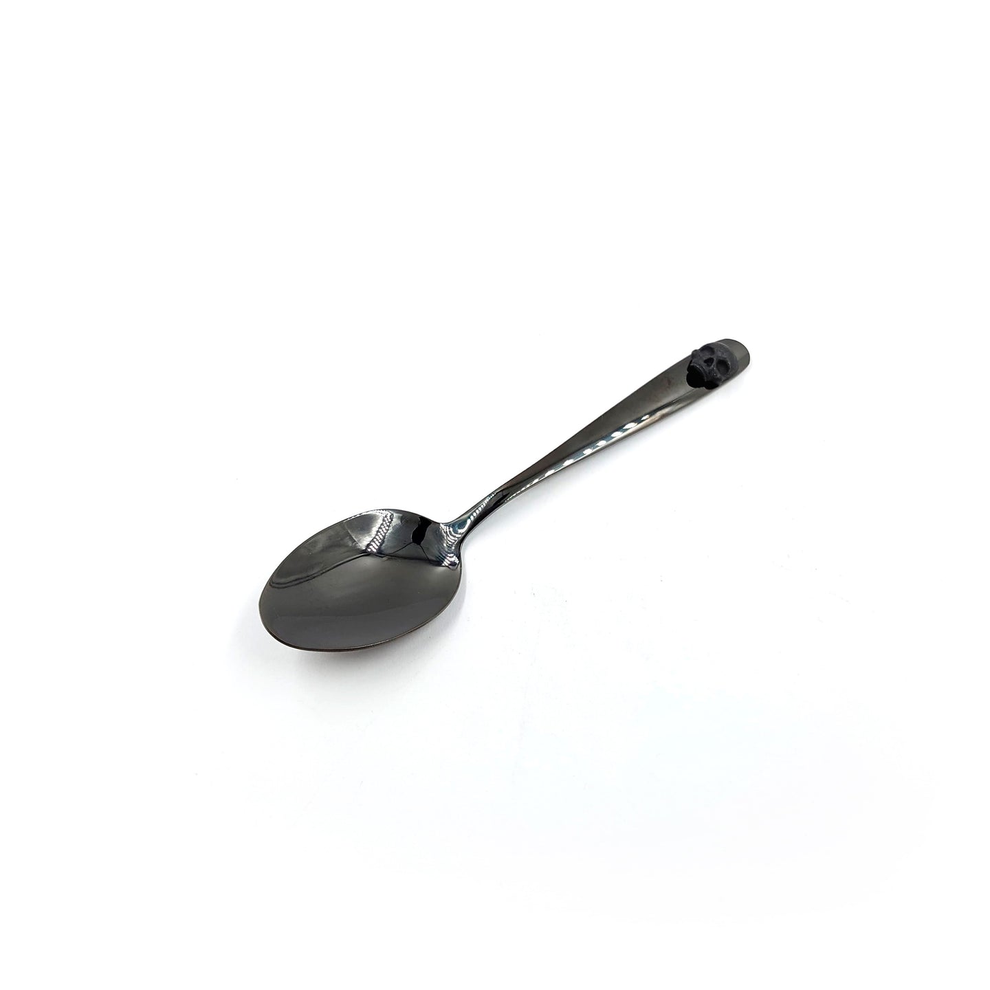 SET 2 CUCHARAS BLACK SKULL METALLIC