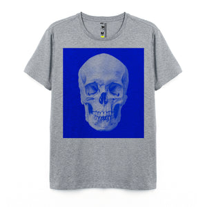 CAMISETA ULTIMATE GRAY SKULL BLUE PRINT