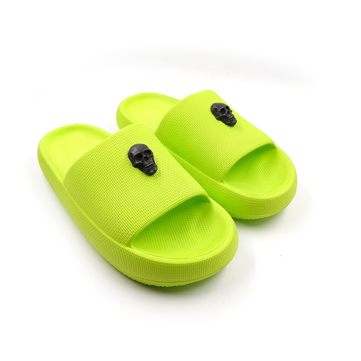 SANDALIAS METALLIC SKULL TEXTURE ORANGE & NEON