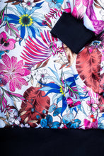 Cargar imagen en el visor de la galería, Chamarra Bomber Sky Blue Flowers