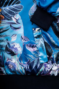 Chamarra bomber Ocean Blue Flowers