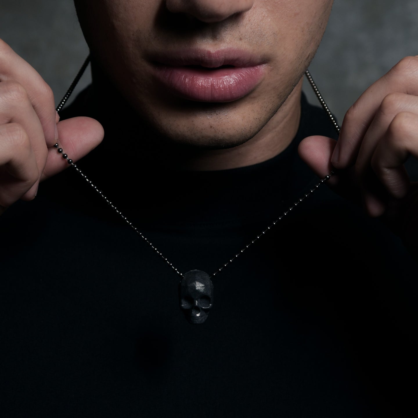 COLLAR SKULL GEO BRONCE