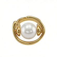 Cargar imagen en el visor de la galería, Anillo Gold Orbit Pearl