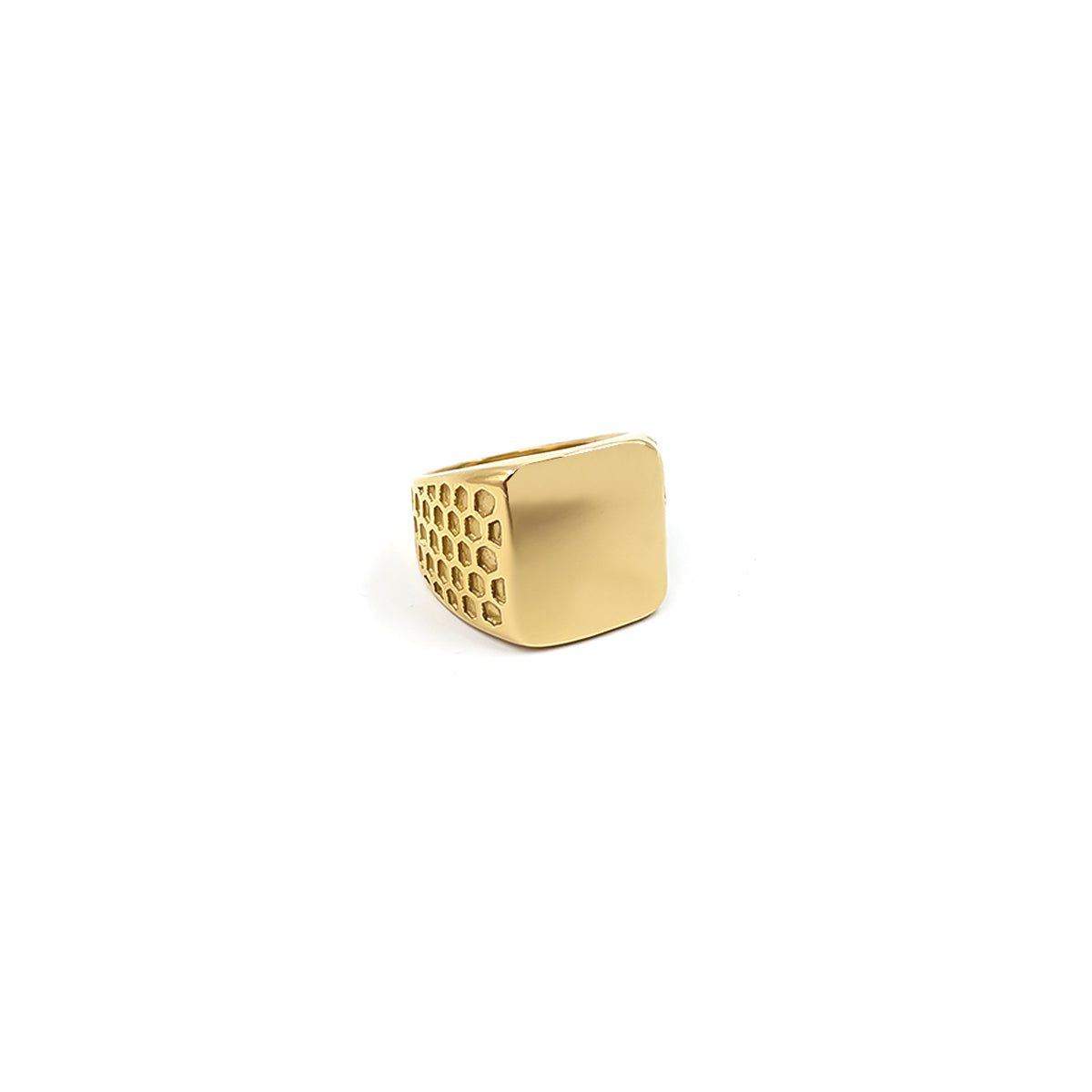 ANILLO GOLD SQUARE CIRCLE DETAILS