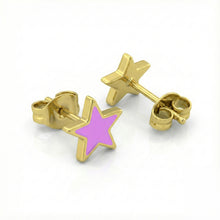 Cargar imagen en el visor de la galería, Aretes Acero Color Star