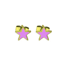 Cargar imagen en el visor de la galería, ARETES ACERO COLOR STAR