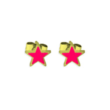 Cargar imagen en el visor de la galería, ARETES ACERO COLOR STAR