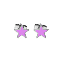Cargar imagen en el visor de la galería, ARETES ACERO COLOR STAR
