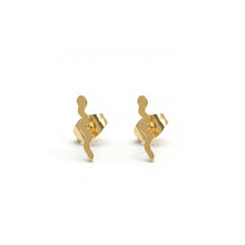 Cargar imagen en el visor de la galería, Aretes Acero Gold Snake