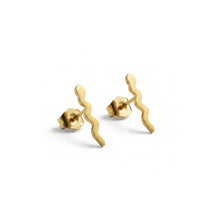 Cargar imagen en el visor de la galería, Aretes Acero Gold Snake