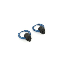 Cargar imagen en el visor de la galería, Aretes Arracada Dark Blue Cráneo Mini