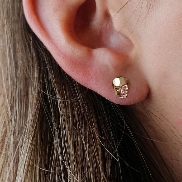 ARETES CALAVERA DE CRISTAL SWAROVSKI®  GOLDEN
