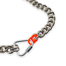 Cargar imagen en el visor de la galería, COLLAR LIMITED EDITION SILVER CHAIN SHOCKING ORANGE