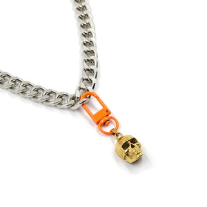 COLLAR LIMITED EDITION SILVER CHAIN SKULL GOLD