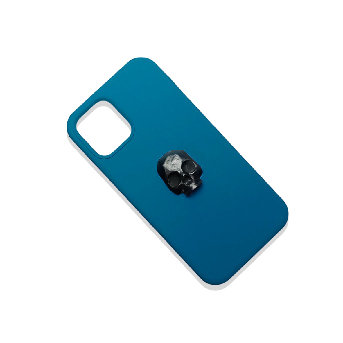 FUNDA IPHONE BLUE  METALLIC SKULL