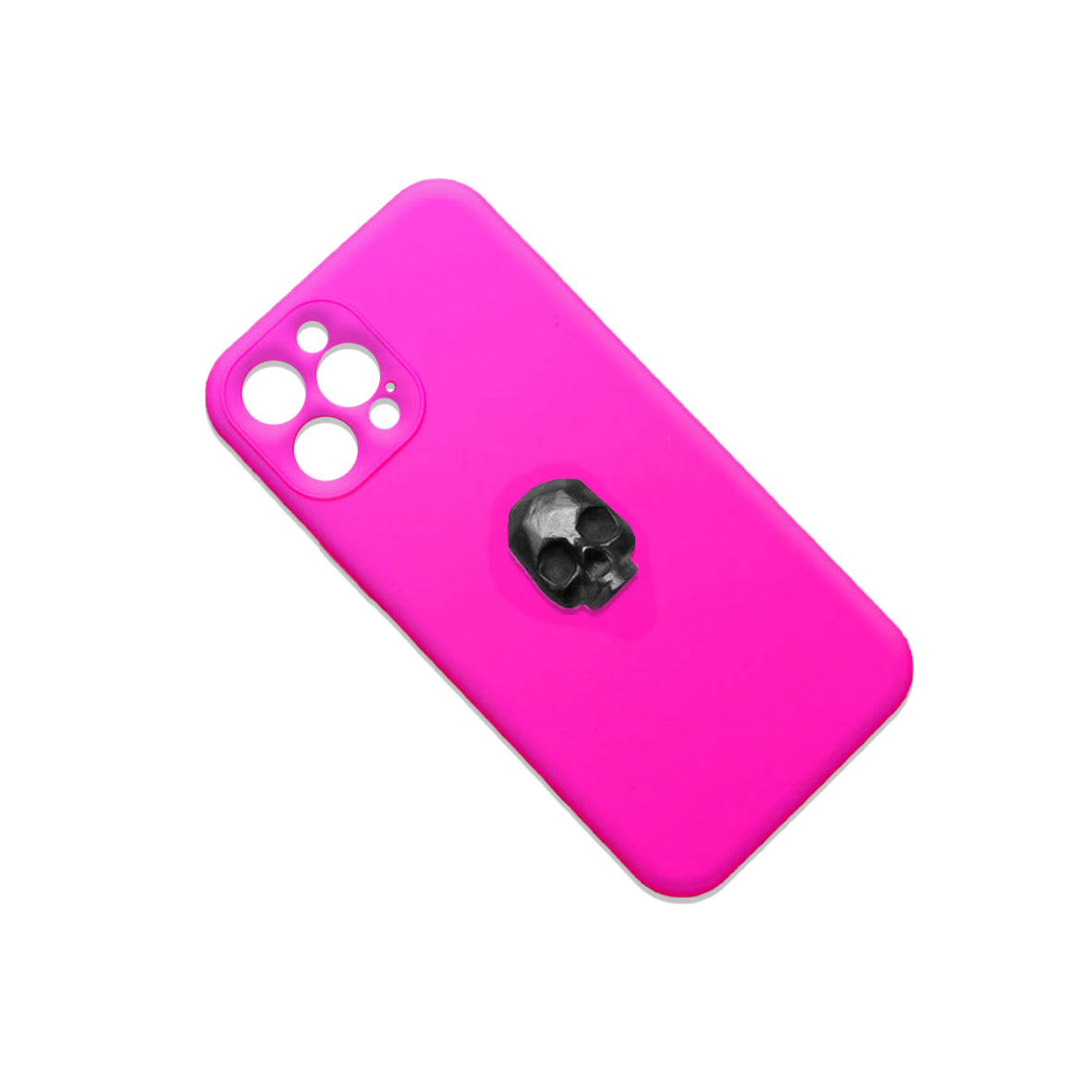 FUNDA IPHONE PINK METALLIC SKULL