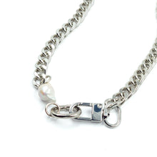 Cargar imagen en el visor de la galería, COLLAR SILVER CHAIN SINGLE BAROQUE PEARL