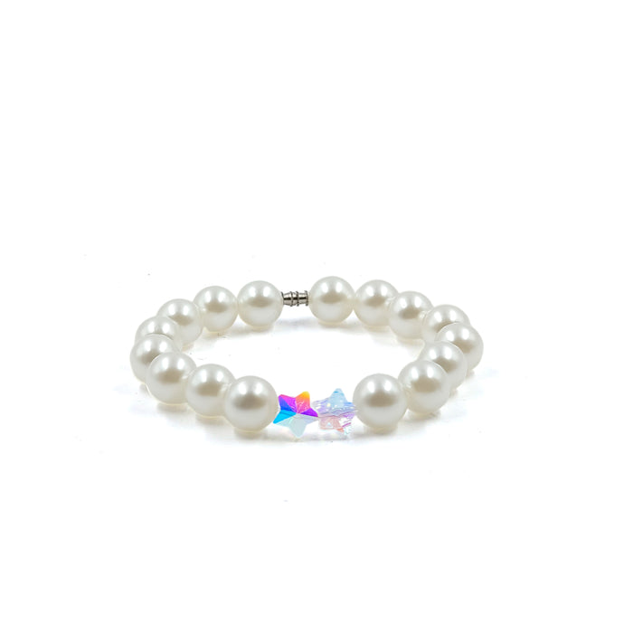 PULSERA PEARL SUNRISE STARS SWAROVSKI CRYSTALS