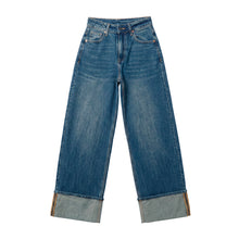 Cargar imagen en el visor de la galería, Turn Up Wide Leg High Rise